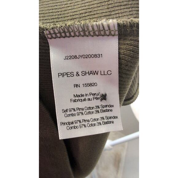 Veronica Beard basic Y2K style olive green button up polo - Picture 8 of 9